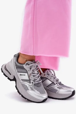 Sale Big Star Shoes Sneakersy Damskie Big Star RR274A193 Szare Szary