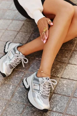 Sale Big Star Shoes Sneakersy Damskie Big Star RR274A193 Szare Szary