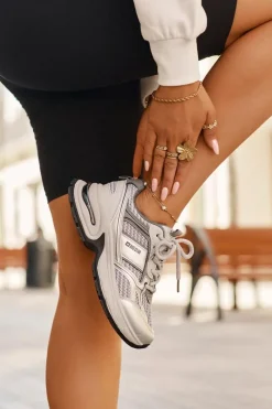 Sale Big Star Shoes Sneakersy Damskie Big Star RR274A193 Szare Szary