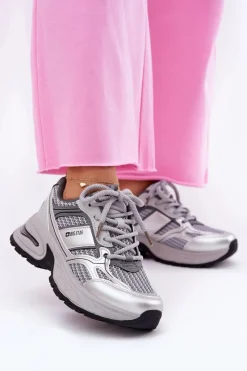 Sale Big Star Shoes Sneakersy Damskie Big Star RR274A193 Szare Szary