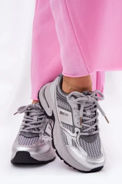 Sale Big Star Shoes Sneakersy Damskie Big Star RR274A193 Szare Szary