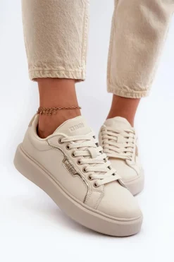 Buty Sportowe Na Platformie|Buty Sportowe Big Star>Big Star Shoes Sneakersy Damskie Big Star NN274334 Memory Foam System Beżowe