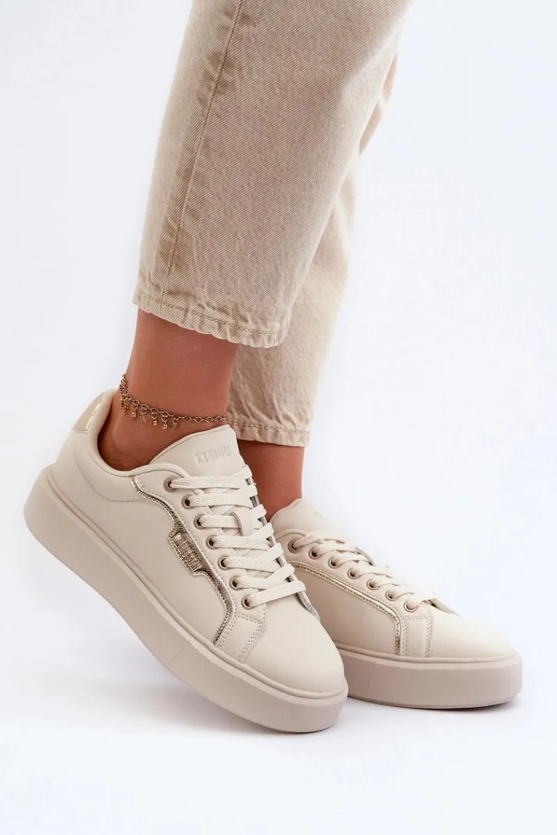 Buty Sportowe Na Platformie|Buty Sportowe Big Star>Big Star Shoes Sneakersy Damskie Big Star NN274334 Memory Foam System Beżowe