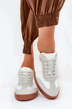 Buty Sportowe Big Star|Sneakersy Damskie>Big Star Shoes Sneakersy Damskie Big Star RR274371 Biało-Szare