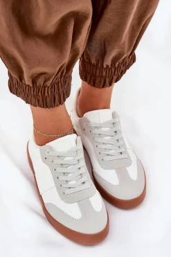 Buty Sportowe Big Star|Sneakersy Damskie>Big Star Shoes Sneakersy Damskie Big Star RR274371 Biało-Szare