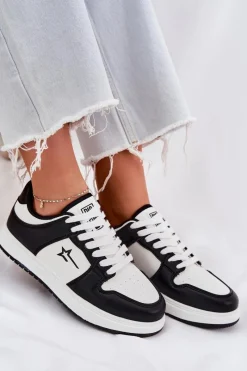 New Big Star Shoes Sneakersy Damskie Big Star RR274A240 HI-POLY SYSTEM Biało-Czarne