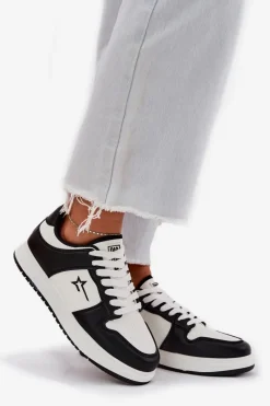 New Big Star Shoes Sneakersy Damskie Big Star RR274A240 HI-POLY SYSTEM Biało-Czarne