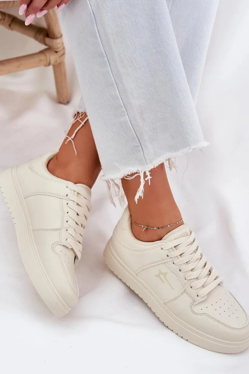 New Sneakersy Damskie Big Star RR274A243 HI-POLY SYSTEM Beżowe Damskie Buty Sportowe Big Star|Sneakersy Damskie