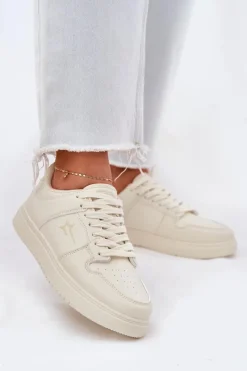 New Sneakersy Damskie Big Star RR274A243 HI-POLY SYSTEM Beżowe Damskie Buty Sportowe Big Star|Sneakersy Damskie