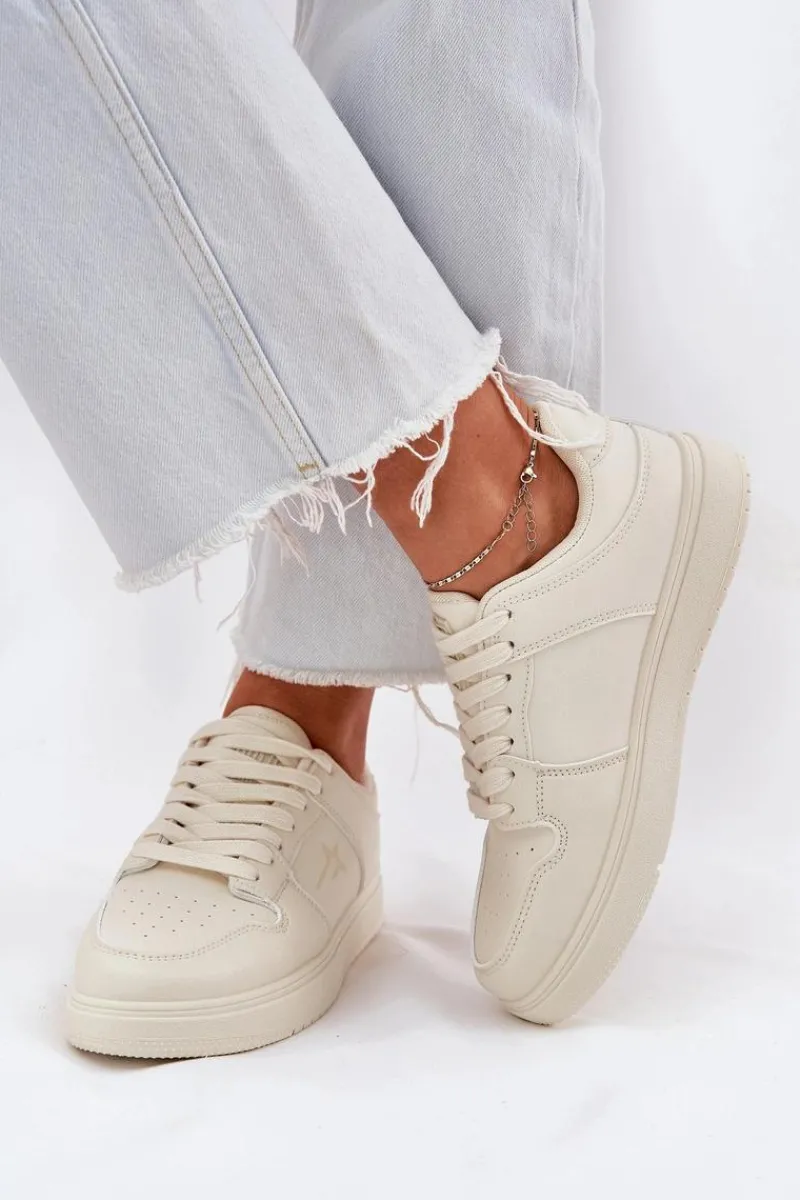 New Sneakersy Damskie Big Star RR274A243 HI-POLY SYSTEM Beżowe Damskie Buty Sportowe Big Star|Sneakersy Damskie