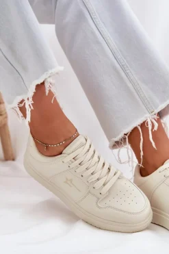 New Sneakersy Damskie Big Star RR274A243 HI-POLY SYSTEM Beżowe Damskie Buty Sportowe Big Star|Sneakersy Damskie