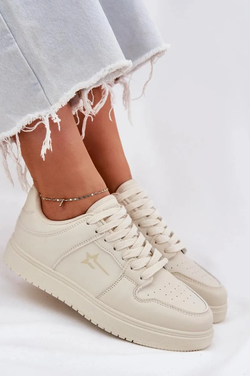 New Sneakersy Damskie Big Star RR274A243 HI-POLY SYSTEM Beżowe Damskie Buty Sportowe Big Star|Sneakersy Damskie