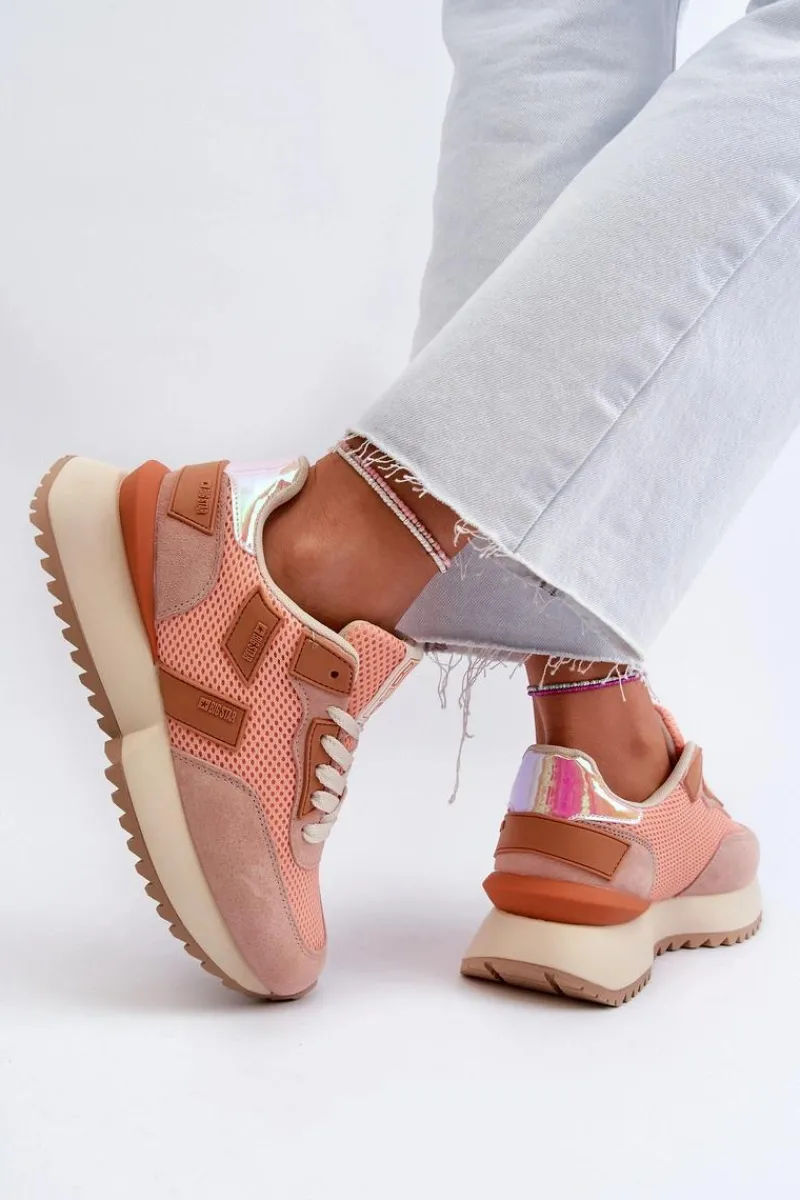 Hot Sneakersy Damskie Big Star NN274976 Pomarańczowe Damskie Buty Sportowe Big Star|Sneakersy Damskie