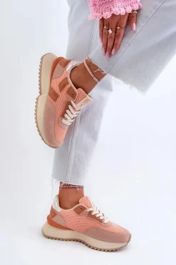 Hot Sneakersy Damskie Big Star NN274976 Pomarańczowe Damskie Buty Sportowe Big Star|Sneakersy Damskie