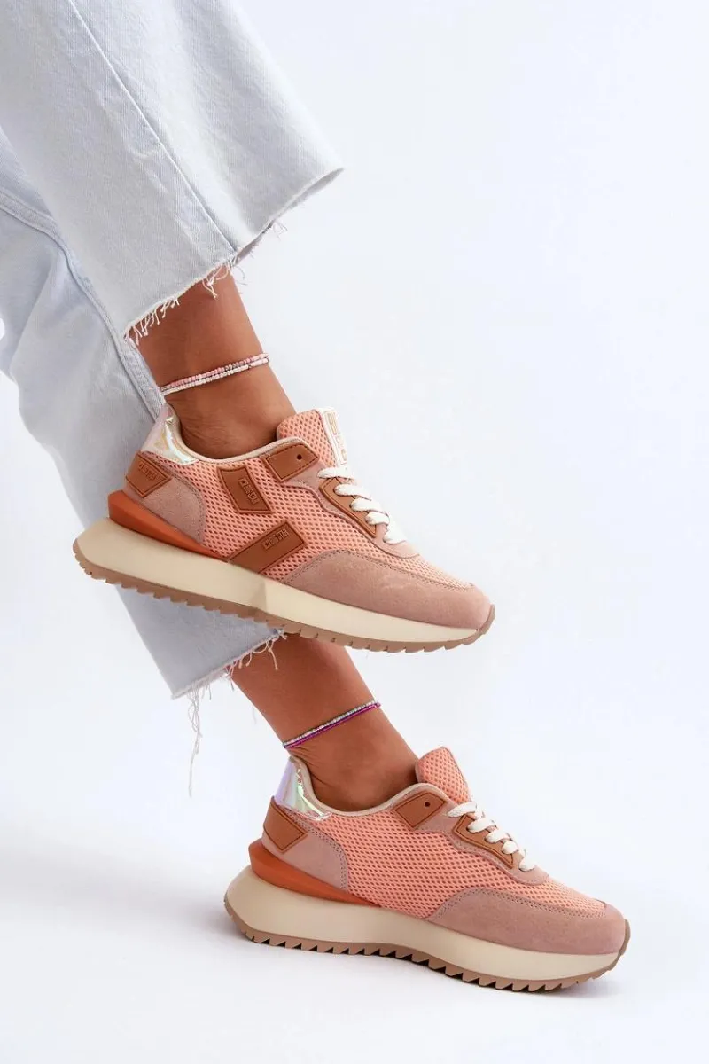 Hot Sneakersy Damskie Big Star NN274976 Pomarańczowe Damskie Buty Sportowe Big Star|Sneakersy Damskie