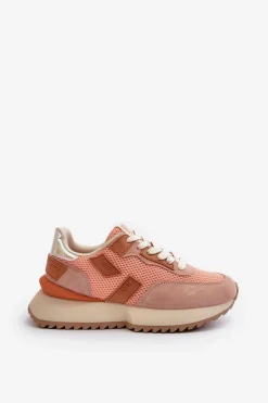 Hot Sneakersy Damskie Big Star NN274976 Pomarańczowe Damskie Buty Sportowe Big Star|Sneakersy Damskie