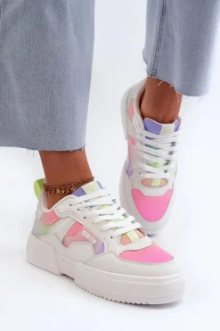 New Big Star Shoes Sneakersy Damskie Big Star NN274359 Memory Foam System Multikolor Wielokolorowy