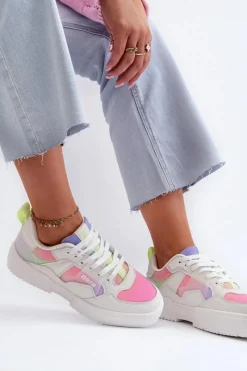 New Big Star Shoes Sneakersy Damskie Big Star NN274359 Memory Foam System Multikolor Wielokolorowy