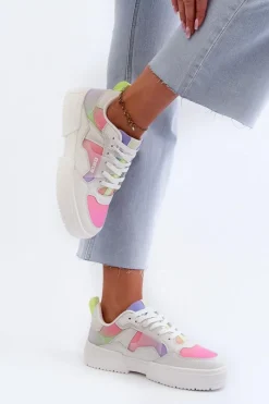 New Big Star Shoes Sneakersy Damskie Big Star NN274359 Memory Foam System Multikolor Wielokolorowy