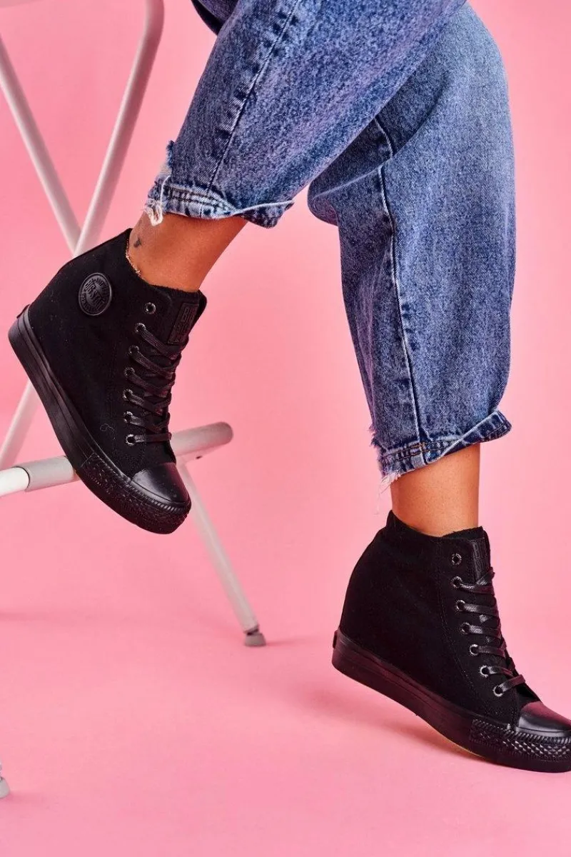 Trampki Damskie Big Star|Big Star>Big Star Shoes Sneakersy Damskie Big Star Czarne FF274A191