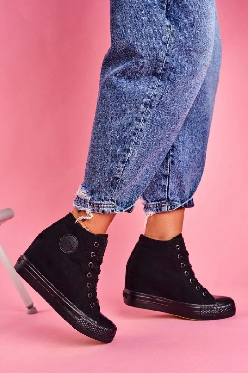 Trampki Damskie Big Star|Big Star>Big Star Shoes Sneakersy Damskie Big Star Czarne FF274A191