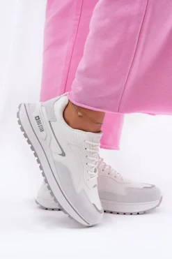 Best Sneakersy Damskie Big Star RR274A213 HI-POLY SYSTEM Białe Damskie Buty Sportowe Big Star|Sneakersy Damskie