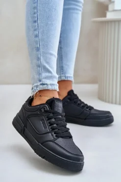 Discount Big Star Shoes Sneakersy Damskie Big Star OO274A551 Hi-Poly System Czarne Czarny