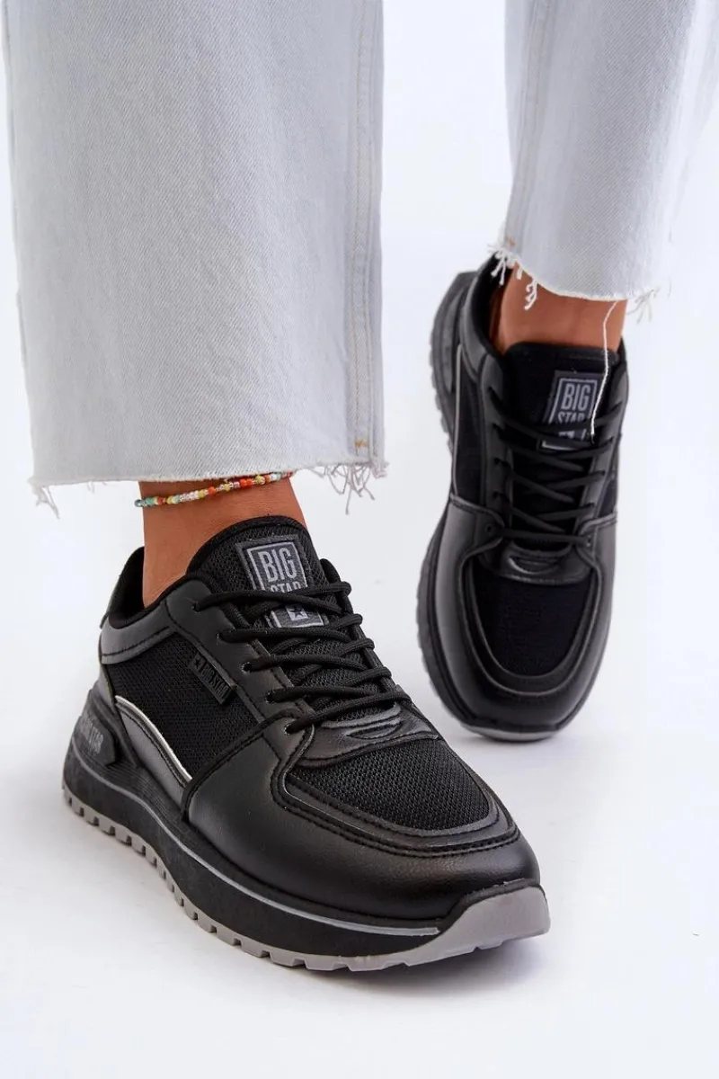 Buty Sportowe Big Star|Sneakersy Damskie>Big Star Shoes Sneakersy Damskie Big Star NN274A090 Czarne