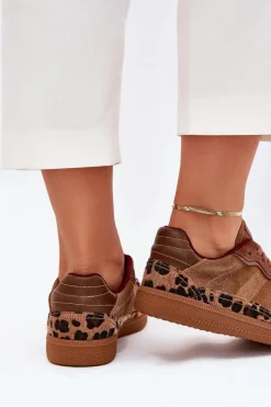 Discount Sneakersy Damskie SS2D4017 Panterka Damskie Buty Sportowe Na Platformie|Sneakersy Damskie
