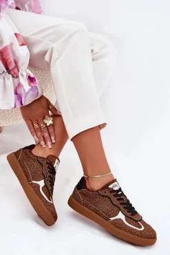 New Daniel Lopez Just Dare Sneakersy Damskie SS2D4016 Camel Brązowy