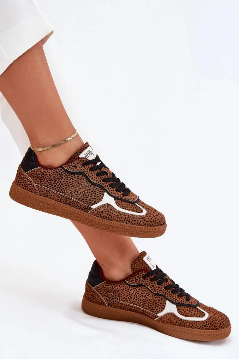 New Daniel Lopez Just Dare Sneakersy Damskie SS2D4016 Camel Brązowy