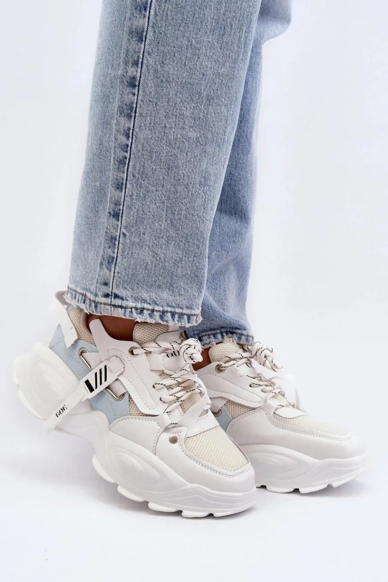 Sneakersy Damskie>GOE Sneakersy Damskie NN2N4039B Białe