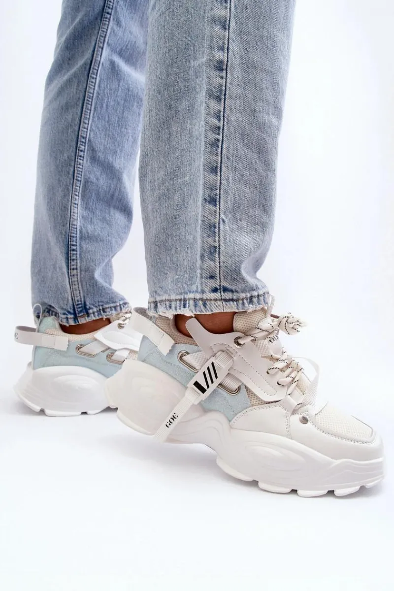 Sneakersy Damskie>GOE Sneakersy Damskie NN2N4039B Białe