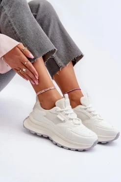 Best Big Star Shoes Sneakersy Damskie HI-POLY SYSTEM Big Star NN274A107 Białe Biały