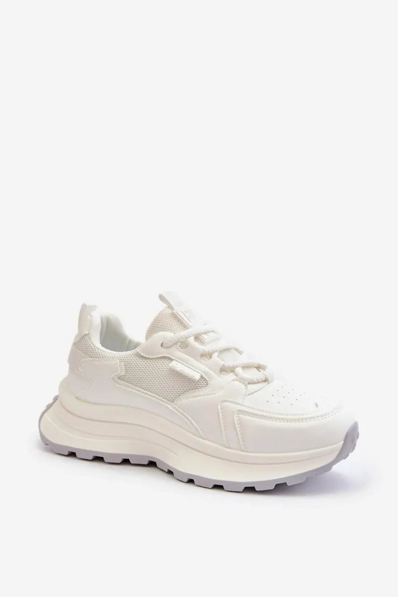 Best Big Star Shoes Sneakersy Damskie HI-POLY SYSTEM Big Star NN274A107 Białe Biały