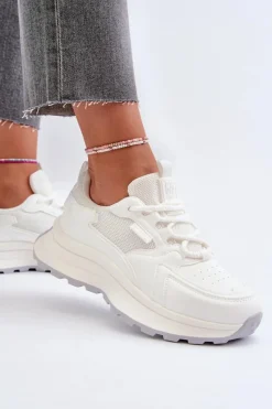 Best Big Star Shoes Sneakersy Damskie HI-POLY SYSTEM Big Star NN274A107 Białe Biały