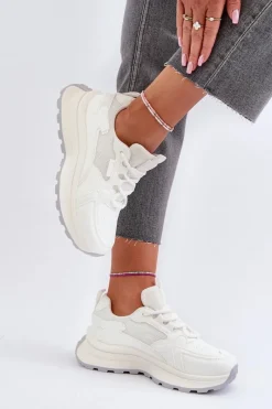 Best Big Star Shoes Sneakersy Damskie HI-POLY SYSTEM Big Star NN274A107 Białe Biały