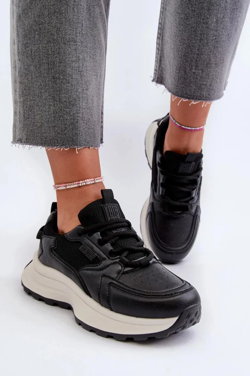 Buty Sportowe Big Star|Sneakersy Damskie>Big Star Shoes Sneakersy Damskie HI-POLY SYSTEM Big Star NN274A106 Czarne