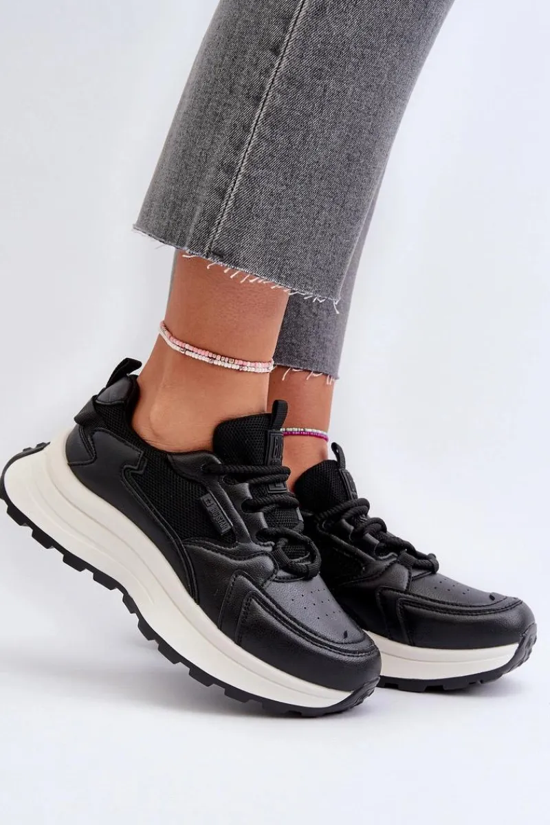 Buty Sportowe Big Star|Sneakersy Damskie>Big Star Shoes Sneakersy Damskie HI-POLY SYSTEM Big Star NN274A106 Czarne