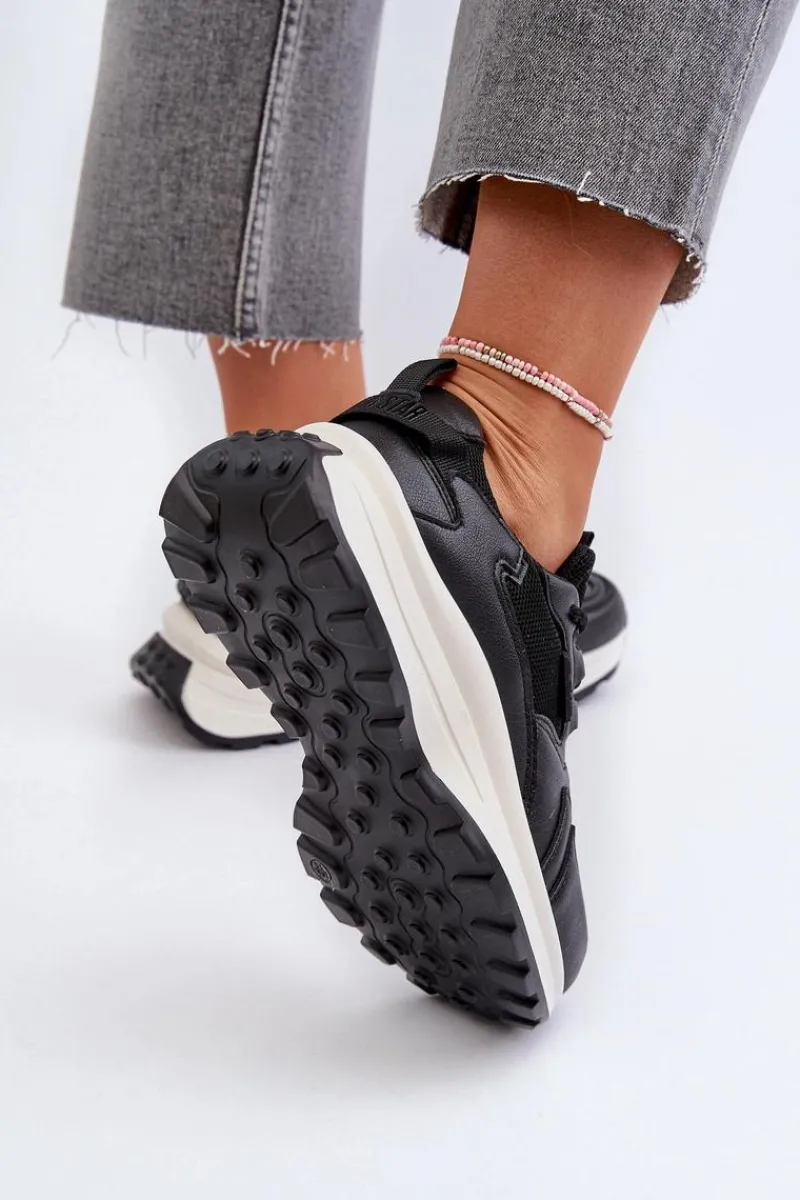 Buty Sportowe Big Star|Sneakersy Damskie>Big Star Shoes Sneakersy Damskie HI-POLY SYSTEM Big Star NN274A106 Czarne