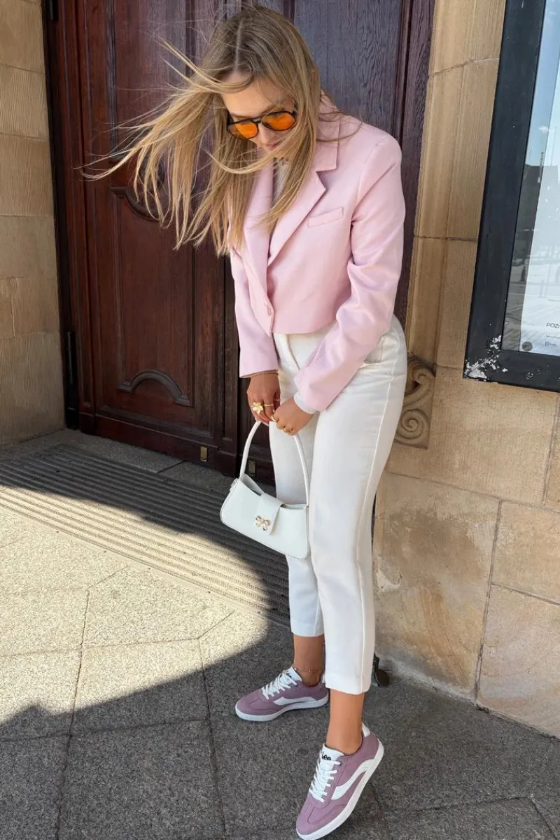 Outlet Lee Sneakersy Damskie LIAN WOMEN LOW 50251005.72G Fioletowe Fioletowy