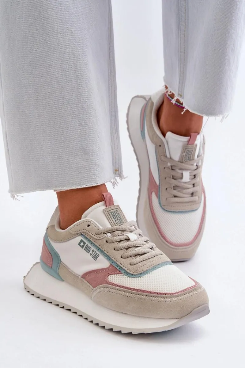 Online Sneakersy Damskie Memory Foam System Big Star NN274690 Białe Damskie Buty Sportowe Na Platformie|Buty Sportowe Big Star