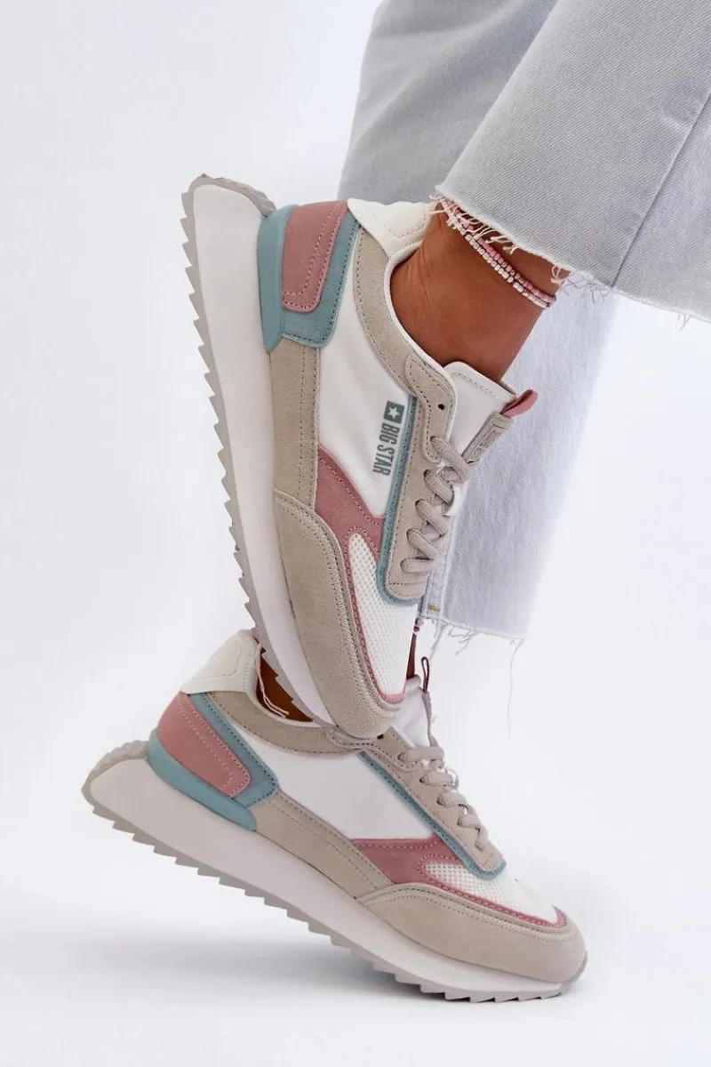 Online Sneakersy Damskie Memory Foam System Big Star NN274690 Białe Damskie Buty Sportowe Na Platformie|Buty Sportowe Big Star