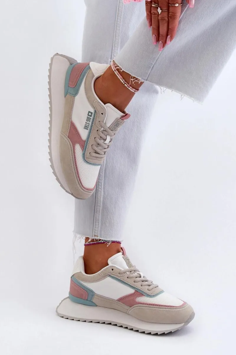 Online Sneakersy Damskie Memory Foam System Big Star NN274690 Białe Damskie Buty Sportowe Na Platformie|Buty Sportowe Big Star