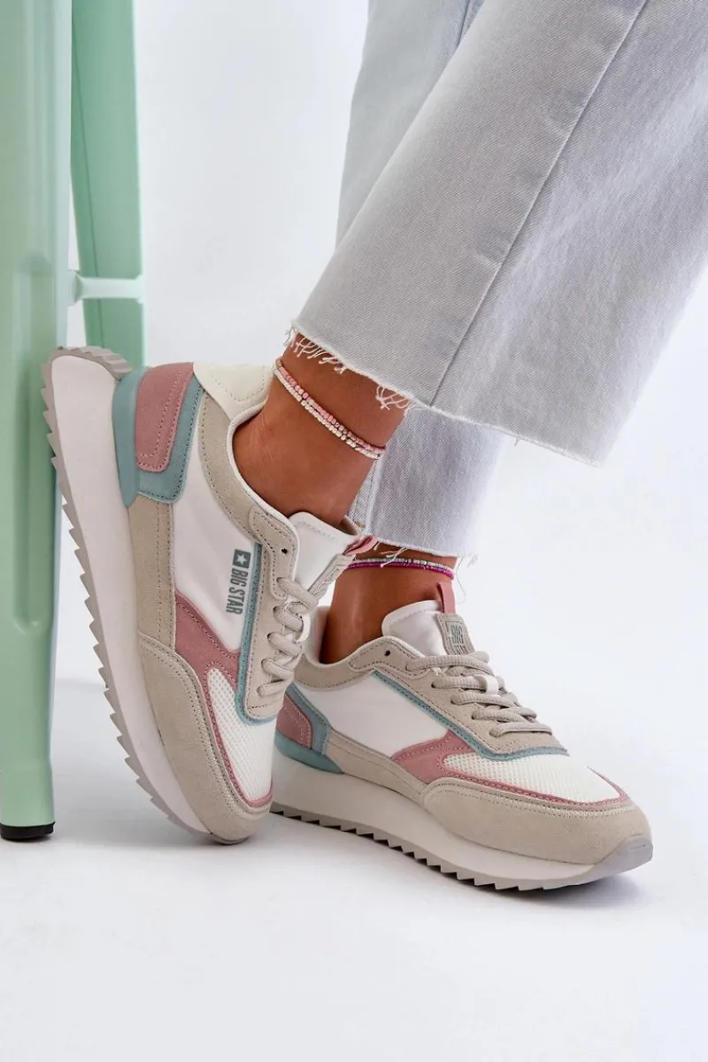 Online Sneakersy Damskie Memory Foam System Big Star NN274690 Białe Damskie Buty Sportowe Na Platformie|Buty Sportowe Big Star