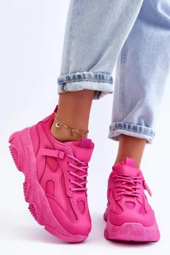 Sale Boto Sneakersy Damskie Na Masywnej Platformie Fuksja Agnenia
