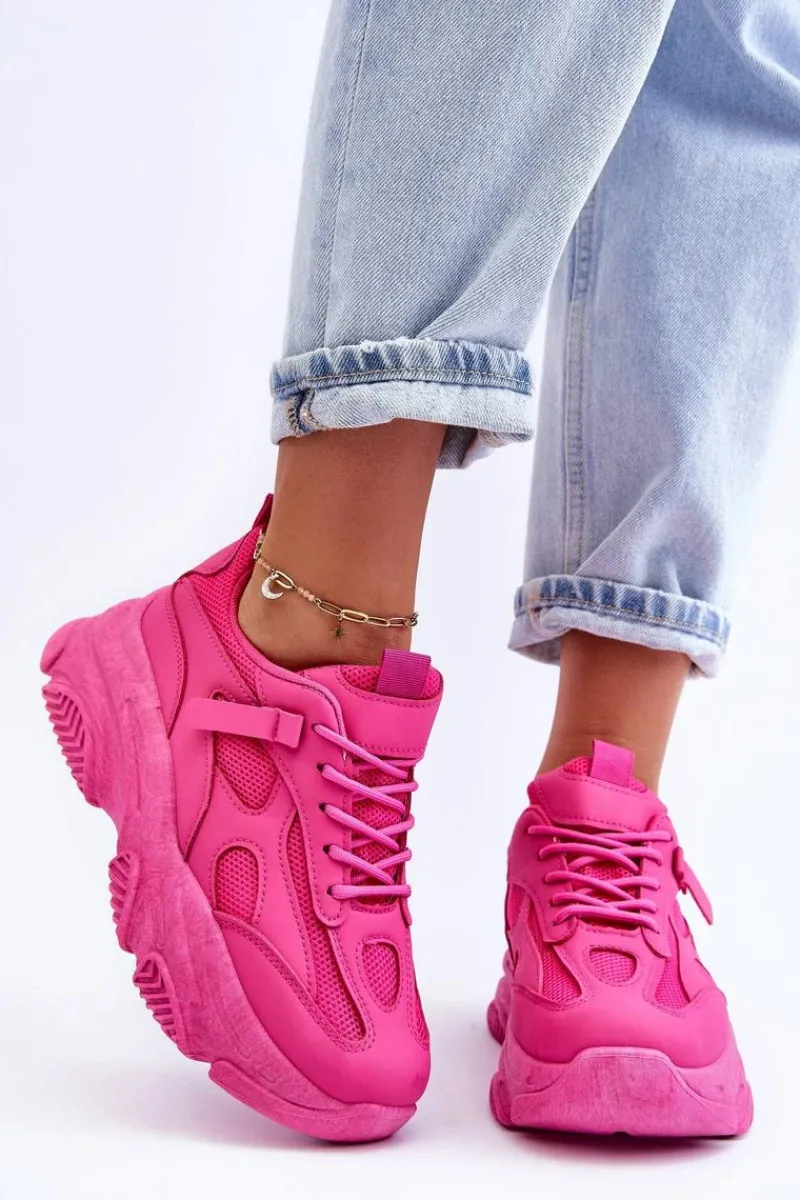 Sale Boto Sneakersy Damskie Na Masywnej Platformie Fuksja Agnenia