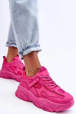 Sale Boto Sneakersy Damskie Na Masywnej Platformie Fuksja Agnenia