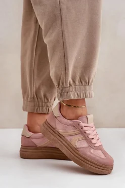Buty Sportowe Na Platformie|Sneakersy Damskie>Boto Sneakersy Damskie Na Platformie Różowe Lesida
