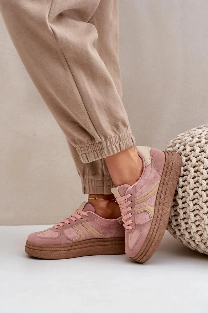 Buty Sportowe Na Platformie|Sneakersy Damskie>Boto Sneakersy Damskie Na Platformie Różowe Lesida